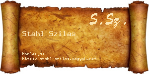 Stahl Szilas névjegykártya